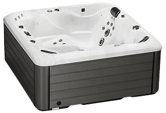 Jacuzzi Exterior Fantasy Spas Enamor Premier Arctic White Charcoal - Pool  Spas Online